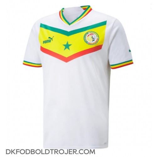 Billige Senegal Hjemmebane Fodboldtrøjer VM 2022 Kortærmet